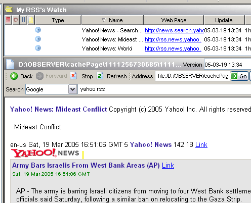 RSS monitoring